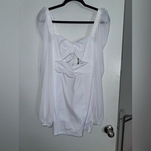 Showpo, white mini dress. Size 2.